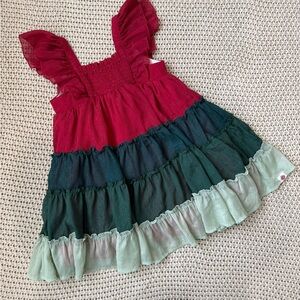 Girls 5T Cheeky Plum Tiered Ruffle Dress